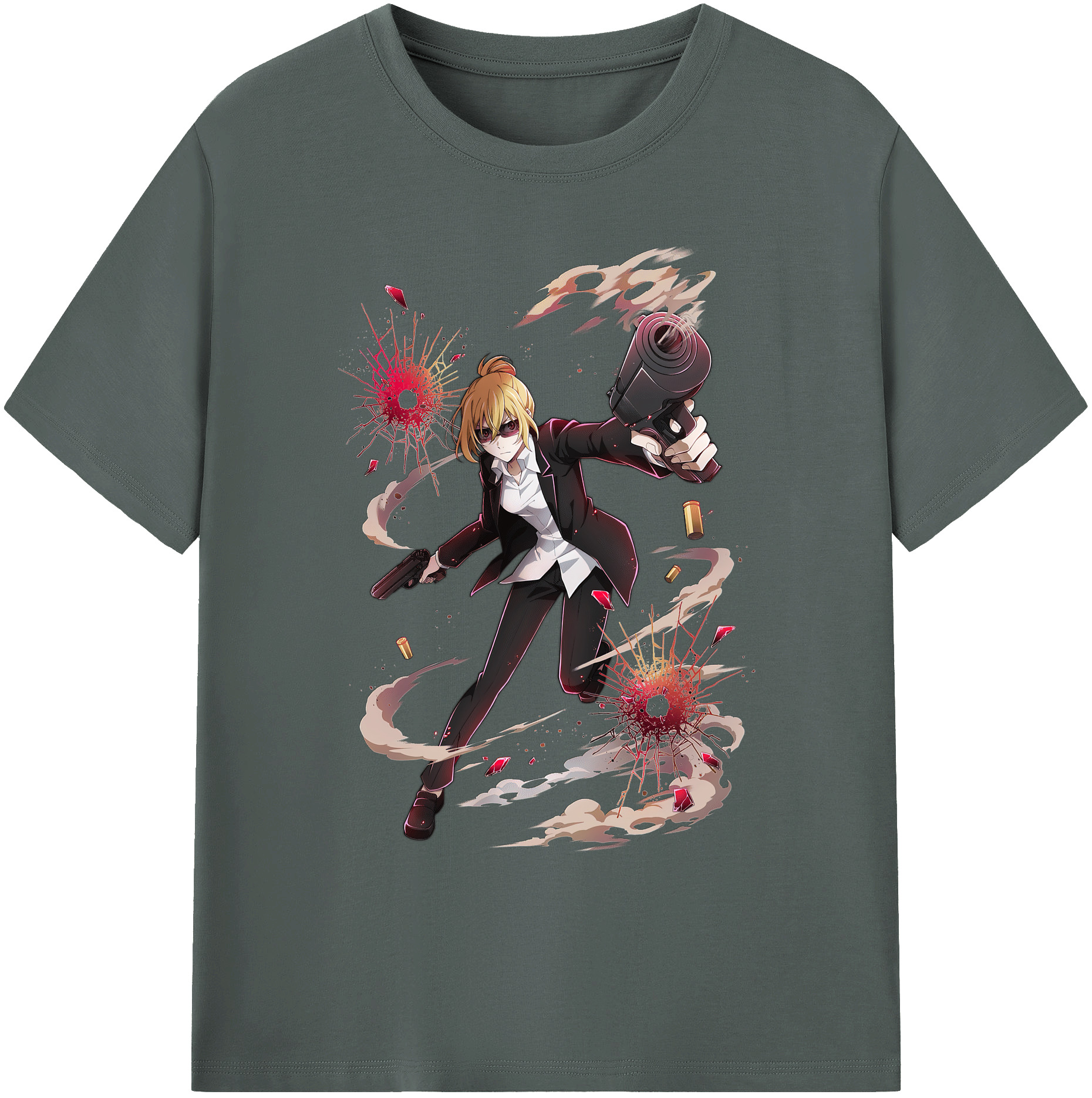 （画像用） 文豪ストレイドッグス Bungo Stray Dogs 綿100％ メンズ半袖Tシャツ｜肌触りやわらか＆通気性